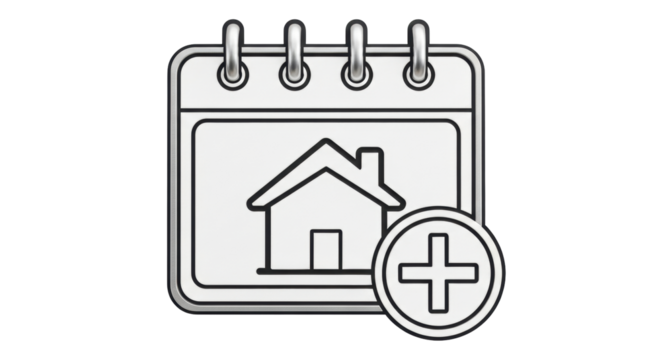 Isolated schedule house icon vector illustration to plan tasks and appointments quickly