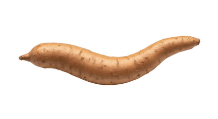 Isolated sweet potato on a plain surface, a healthy organic vegetable full of nutrients
