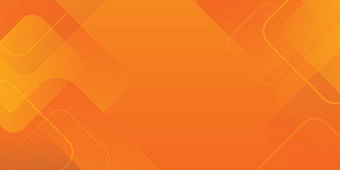 Orange background abstract style futuristic modern illustration banner design