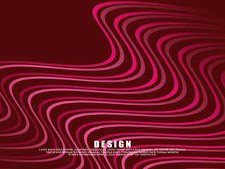 Abstract background of red wavy lines. Modern design for banners, cards, web design, banners, certificates, etc.