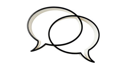 Isolated Intersecting Speech Bubbles Representing Communication and Conversation Skills