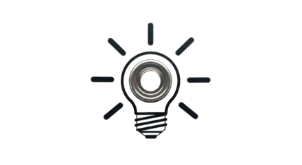 Isolated Creative Light Bulb Symbol Illustration Showing an Idea or Solution Concept