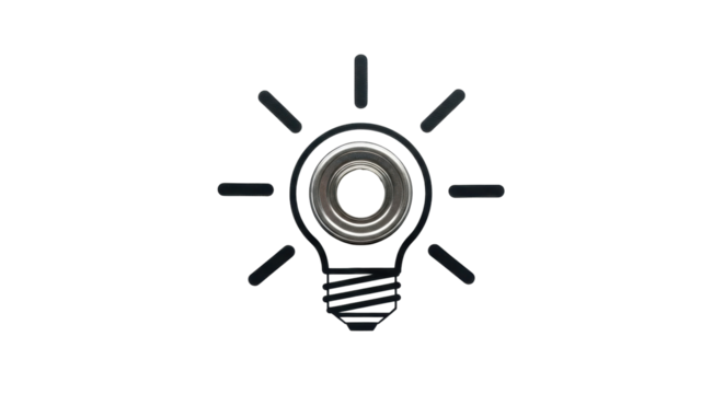 Isolated Creative Light Bulb Symbol Illustration Showing an Idea or Solution Concept