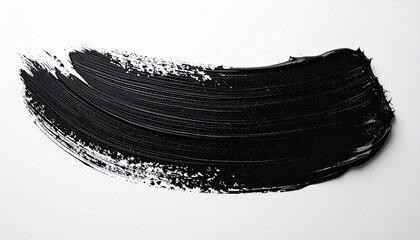 Black paint stroke on white background (10)