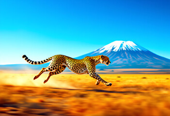 cheetah in the savannah