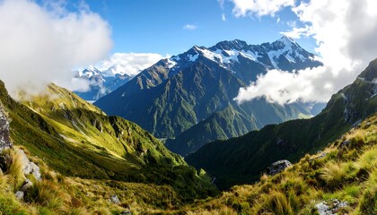 Majestic mountain range panorama (6)
