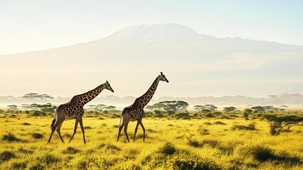 giraffe in the savannah