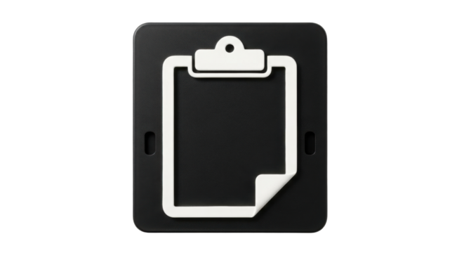 Isolated clipboard sign or icon used to represent lists and documents for business notes