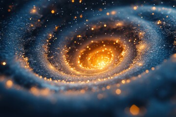 Spiral of light in black hole.