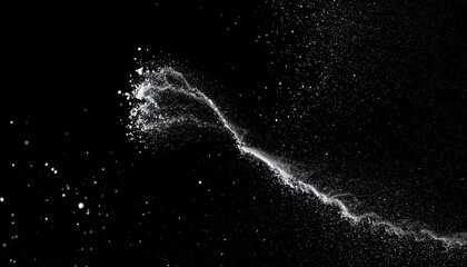 Fototapeta premium Abstract monochrome explosion of particles