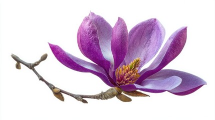 Obraz premium Purple magnolia flower, Magnolia felix isolated on white background, with clipping path