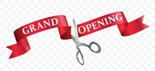 Grand opening ceremony banner and invitation card design