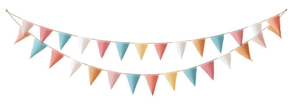 Pastel Flags: Festive Garland of Celebration