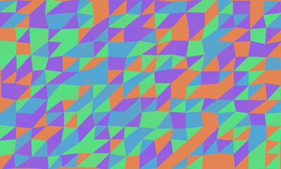 Colorful Geometric Pattern With Triangles In Orange Purple Blue And Green abstract background