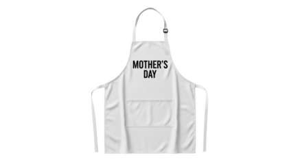 Isolated apron for Mother's Day gift idea. Blank clean apron for cooking or baking at home