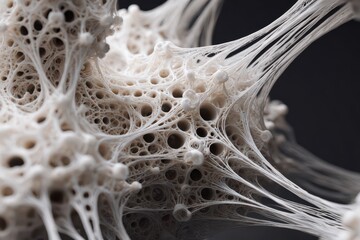 Intricate support structures emerging from complex print design in stunning macro detail