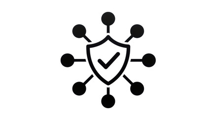 Isolated shield verification network security icon vector illustration for website graphic
