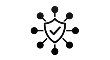 Isolated shield verification network security icon vector illustration for website graphic