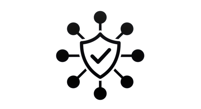 Isolated shield verification network security icon vector illustration for website graphic