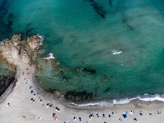 Aerial view of Rena Majore beach