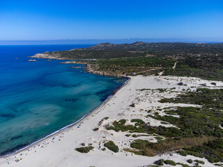 Aerial view of Rena Majore beach