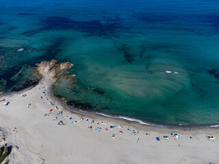 Aerial view of Rena Majore beach