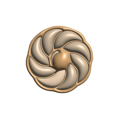 Decorative Abstract Art with Swirling Petal Design
