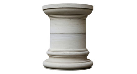 Isolated classical plinth, pedestal, or support object for display or product shots