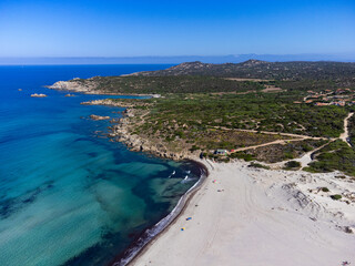 Aerial view of Rena Majore beach