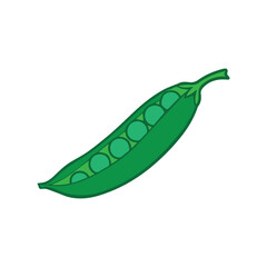 Vibrant Green Pea Pod with Fresh Peas for Healthy Eating