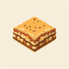 Delicious Baklava Dessert Illustration