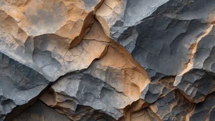 The rugged texture of rock formations with various colors creating a beautiful contrast