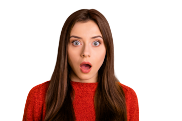 Close up photo of shocked crazy stupor youngster with mouth open surprised with sales terminated at shopping mall isolated over vibrant color background