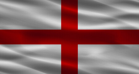 Obraz premium England flag with fabric texture. Realistic flag of England waving