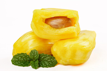 Fresh Jackfruit Segments with Seed and Mint from Thailand Vietnam