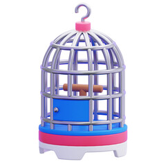 Cute Birdcage with Pink Hook