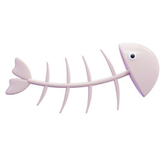 Simplified Fish Skeleton Illustration