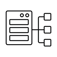 Database model  Vector Icon which can easily modify or edit