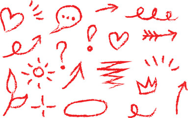 Red Hand Drawn Doodle Icon Sketch Vector Illustration