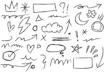 Hand Drawn Sketch Doodle Icon Pack Vector Illustration