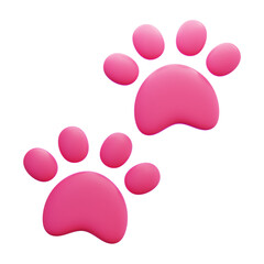 Pink Paw Print Illustration