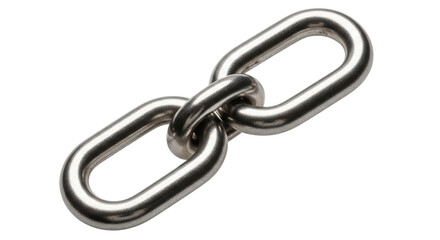 Obraz premium Isolated Metal Chain Link Connectors for Joining, Fastening, Anchoring or Security Usage