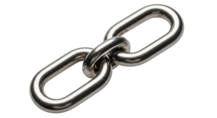 Isolated Metal Chain Link Connectors for Joining, Fastening, Anchoring or Security Usage