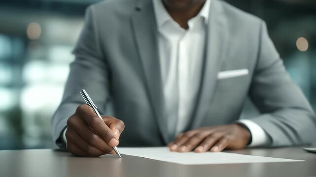 male MBA participant analyzing case law for business ethics presentation low ambient noise faint pen scratching three quarter wide angle cinematic color correction gentle