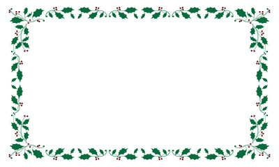 Christmas holy border. Invitation, banner, template, copy space.