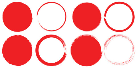 vector set of Blue grunge circle brush vector illustration. Abstract blue paint brushstroke circles pack. Set of blue brush circle. Set of circle, blue paint, ink, dirty brush strokes. rough brush 