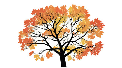 autumn tree isolated
