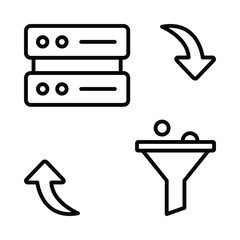 Data reduction  Vector Icon which can easily modify or edit