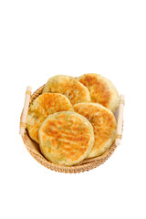 Homemade Shepherds Pies in Wicker Basket - Traditional Comfort Food for Family Reunion Meals