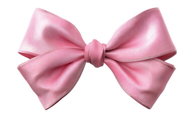 pink bow isolated on white background